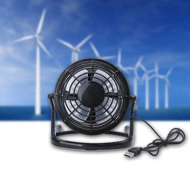 4-Inch USB Mini Fan - Quiet Desktop Fan for Students