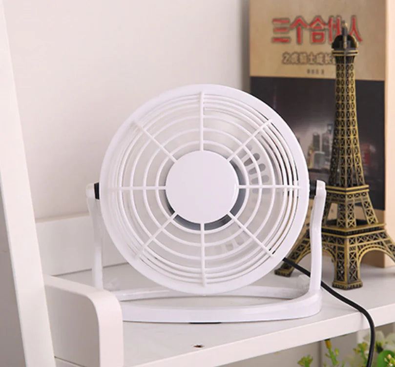 4-Inch USB Mini Fan - Quiet Desktop Fan for Students